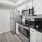 kitchen with white cabinets