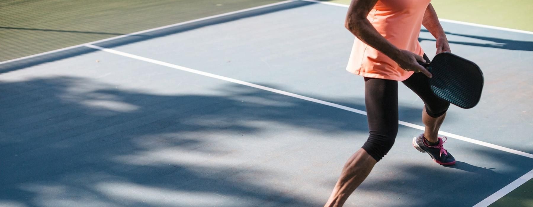 a person playing Pickleball